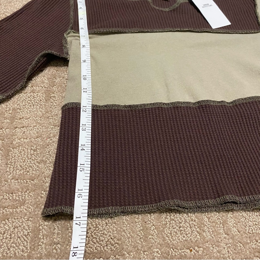 NWT {Urban Outfitters | BDG} Sabine Spliced Thermal Top | Chocolate ~ Size M - Picture 12 of 16